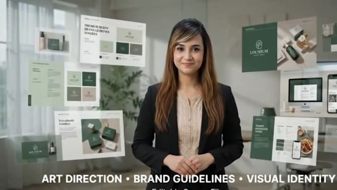 create art direction, brand guidelines, and visual identity