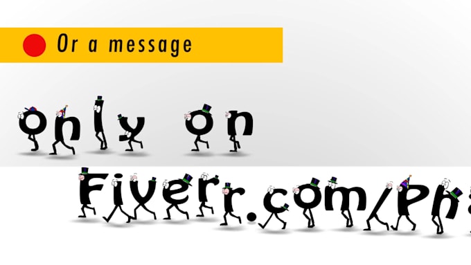 make a CARTOON font animation of your website or a message