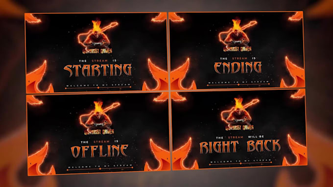 do animated twitch overlay, stream package, stream overlay