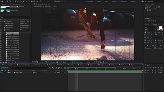 edit any after effects template for you