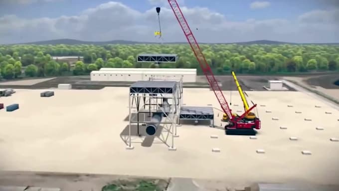 do 3d industrial technical animation pipeline construction oil refinery video