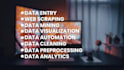 do data cleaning, preprocessing, visualization, automation and analytics
