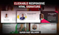 create a clickable, responsive html email signature for gmail, email, outlook
