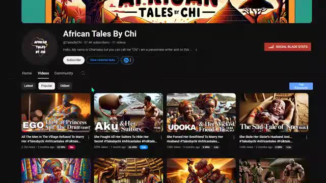 create animation african folktales stories for youtube video