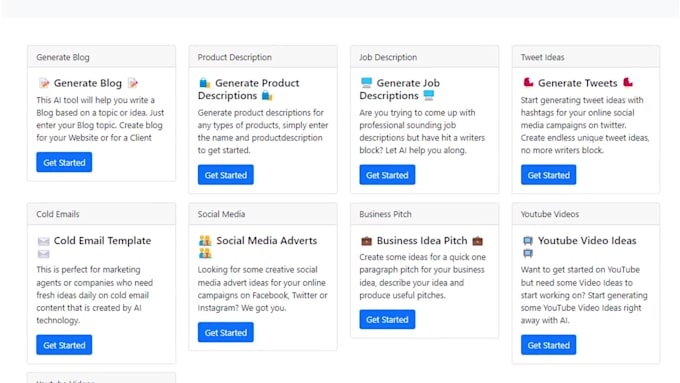 create your own ai writing tool website or app