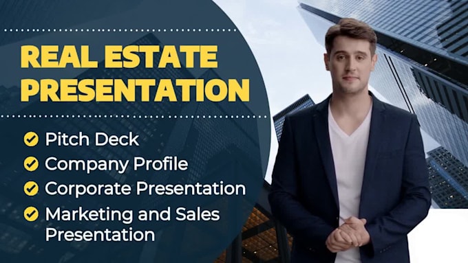 design real estate investor pitch deck and company profile
