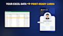 convert excel or google sheets data into print ready cards pdf