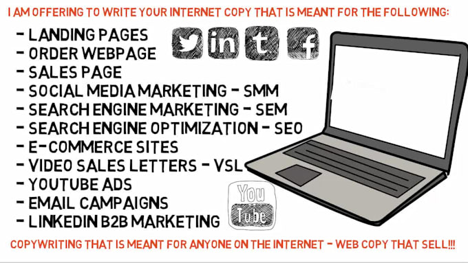 write web copy that sell for ecommerce, websites, SMM, SEM