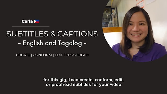 create or proofread subtitles or captions for your video
