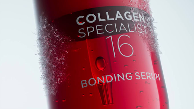 create 3d skincare bottle animation