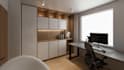 do design home office, workspace and book nook