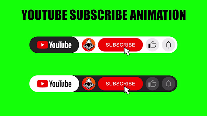 make subscribe button youtube animation