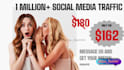 25k social media traffic from targeted regions