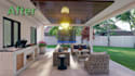 do backyard , patio , pool , terrace design