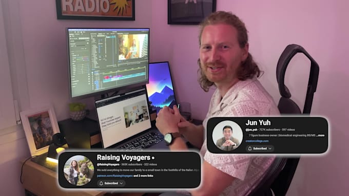 be your creative youtube editor and a monthly coach