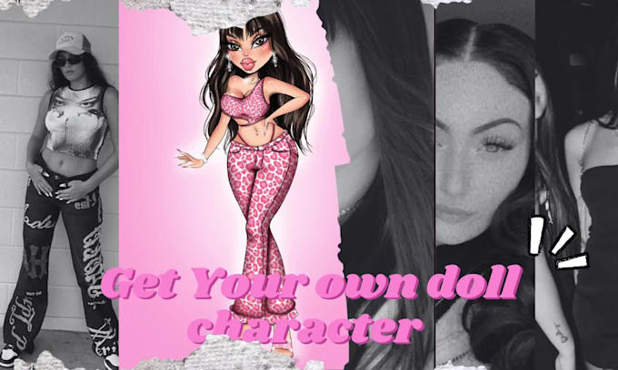 create your own customized doll character illustration