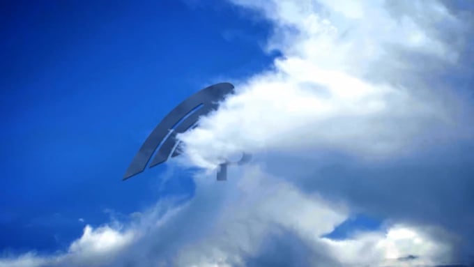 make epic clouds lightning logo reveal intro