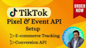 setup tiktok pixel and tiktok event API server side tracking with tag manager