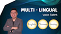 do perfect voiceovers in 3 languages english, chinese, malay