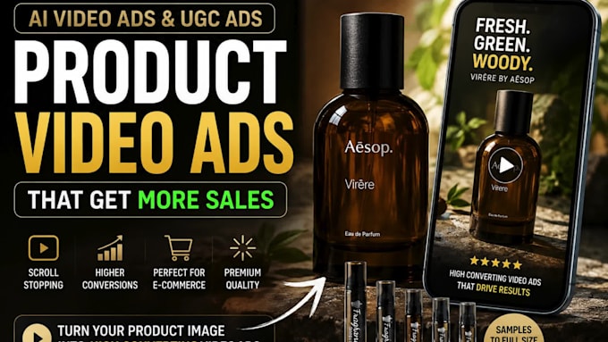 create high converting ai video ads, product ads and ugc ads