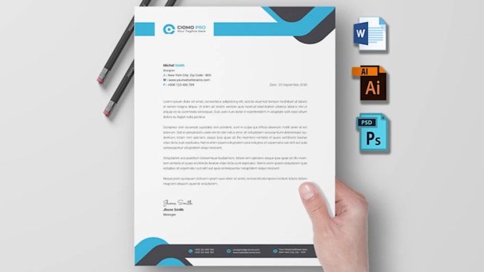design letterhead word and canva editable format 6 hours