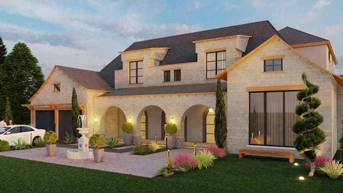 be your architect and create 3d realistic rendering