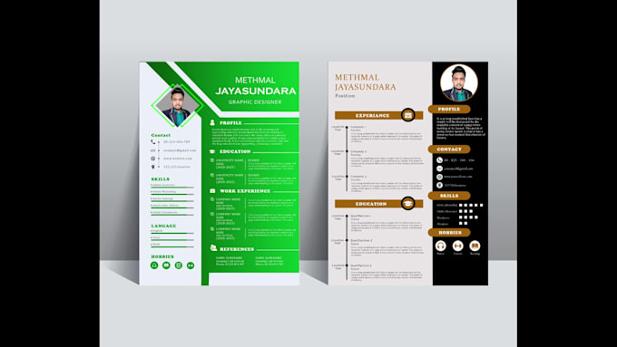 design a professional and eye catching CV resume