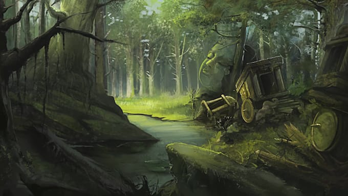 do landscape illustration or concept art for you