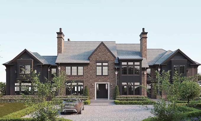 create realistic architectural 3d exterior design and rendering