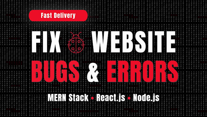 fix bugs in your react, next js, or node js web app fast
