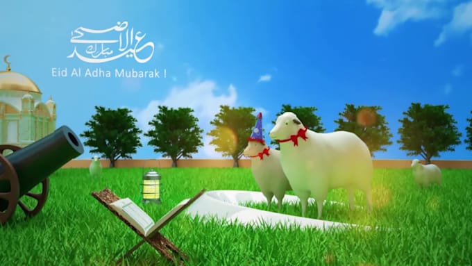 make best eid ul adha mubarak greeting video on your demand