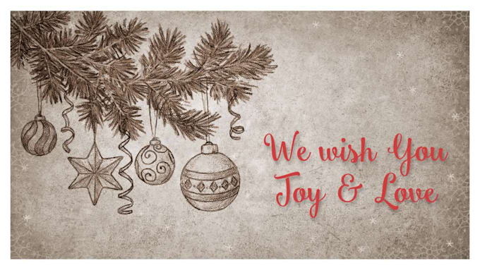 customize christmas and new year greetings video
