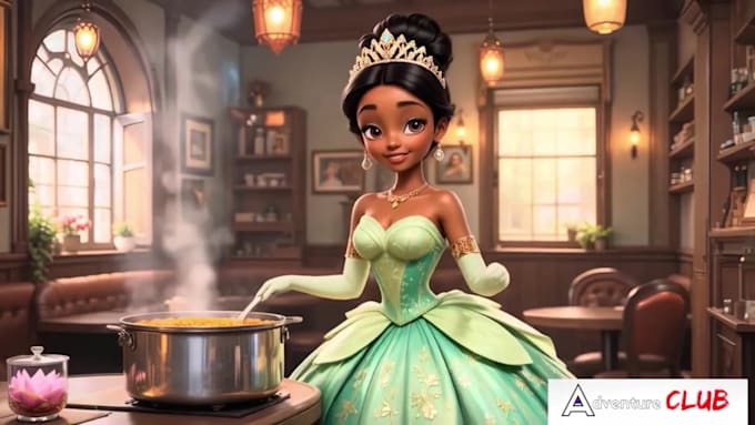 creat ai animated video for kids like disney princess