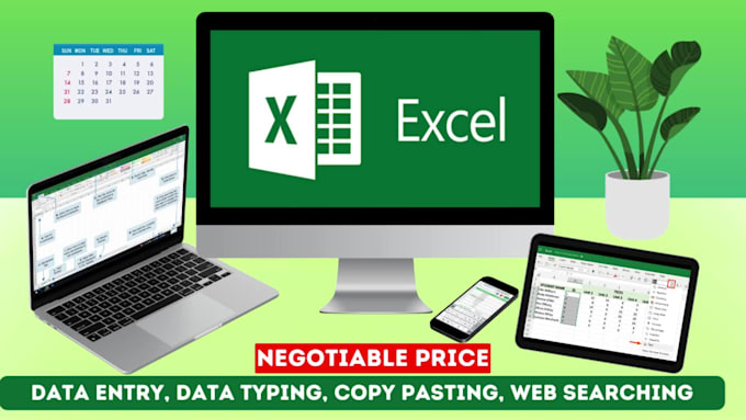 virtual assistant for any data entry, typing and copy paste as ms excel expert
