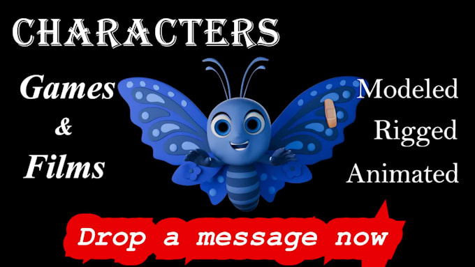 create 3d character animation, model, rig, light, and render