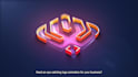 create this 3d glowing logo animation