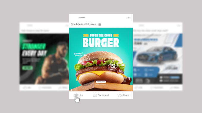 design instagram ads, facebook ads and social media posts