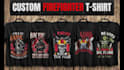 design custom firefighter t shirt and firefighter logo for you