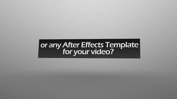 edit any types of after effects template