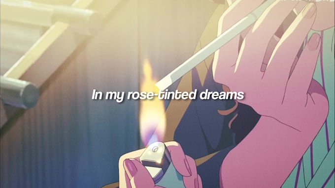 create an aesthetic anime lyric amv for you