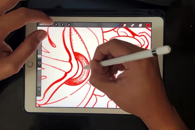 create hand drawn fine line unique tattoo design