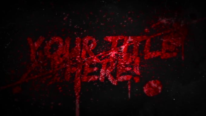 create custom bloody 3d title intro for you