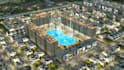 3d architectural master and urban plan, site plan, town plan
