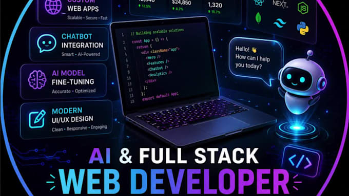 do website development, chatbot integration and train ai models