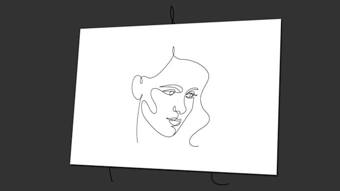 create one line art illustration