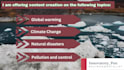 research and write articles on global warming and climate change