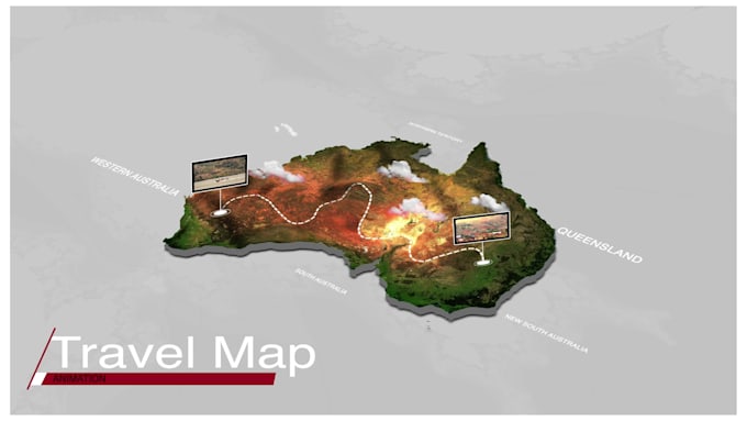 create a travel route map animation video