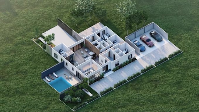 Convert 2d floor plans into hq 3d floor plan renderings by Volumedd ...