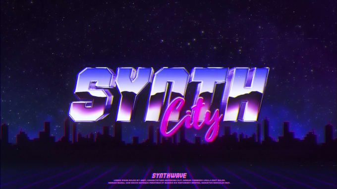 Make a retro logo intro like 80s movies with synthwave vibes by ...