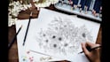 do floral and minimalist tattoo design